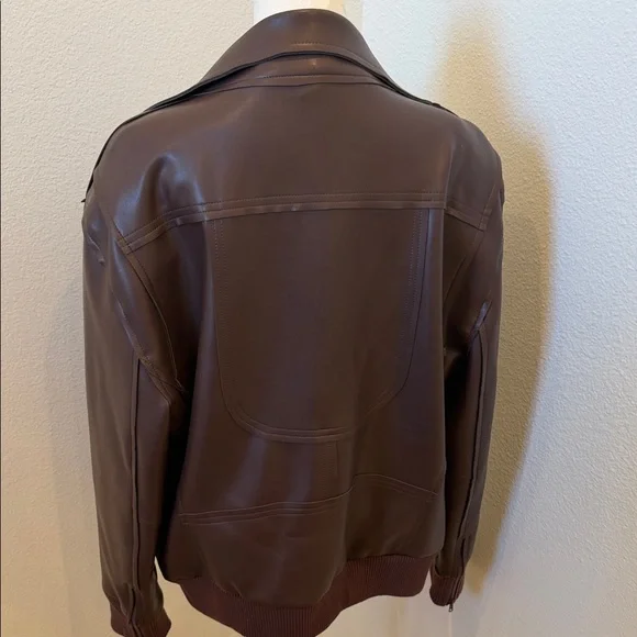 Norma Kamali Oversized Moto Jacket - Chocolate - Picture 7 of 12
